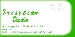 krisztian duda business card