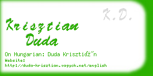 krisztian duda business card